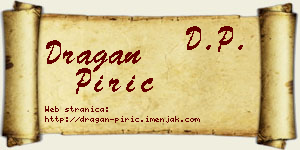 Dragan Pirić vizit kartica